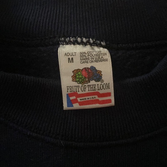 Vintage Fruit of The Loom Daytona Beach Navy Blue Sweatshirt - Picture 4 of 4